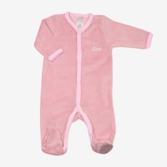 -Pyjama bébé naissance TROIS KILOS SEPT - Velours coton/polyester - Rose