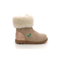 Chaussures-Chaussures fille 23-38-Boots, bottines-KICKERS Boots Nonofur beige