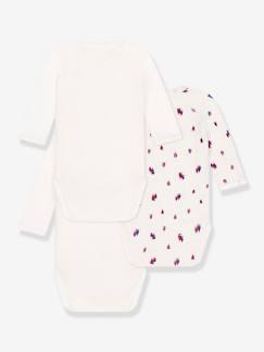 -Lot de 3 bodies croisés manches longues en coton bébé