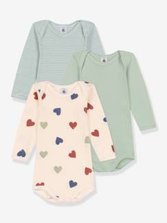 -Lot de 3 bodies manches longues PETIT BATEAU