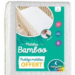 Chambre et rangement-Literie-Matelas-Matelas Bébé Bamboo - BABYSOM - 60x120 cm - Visocse Douce - Déhoussable