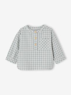 -Chemise à carreaux bébé col Mao