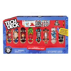 Jouet-Tech Deck - Coffret 25e Anniversaire - 8 finger skates - Mixte - Blanc - Autocollants inclus