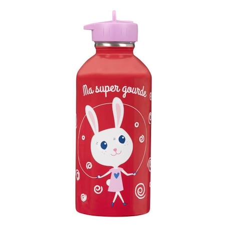 Fille-Gourde Inox Enfant - Ma Super Gourde - Lapin - Draeger Paris