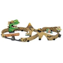 Jouet-Circuit de course en carton - VTECH - CAR-BOARD RACERS - DINO ADVENTURE - 5 ans + - Marron