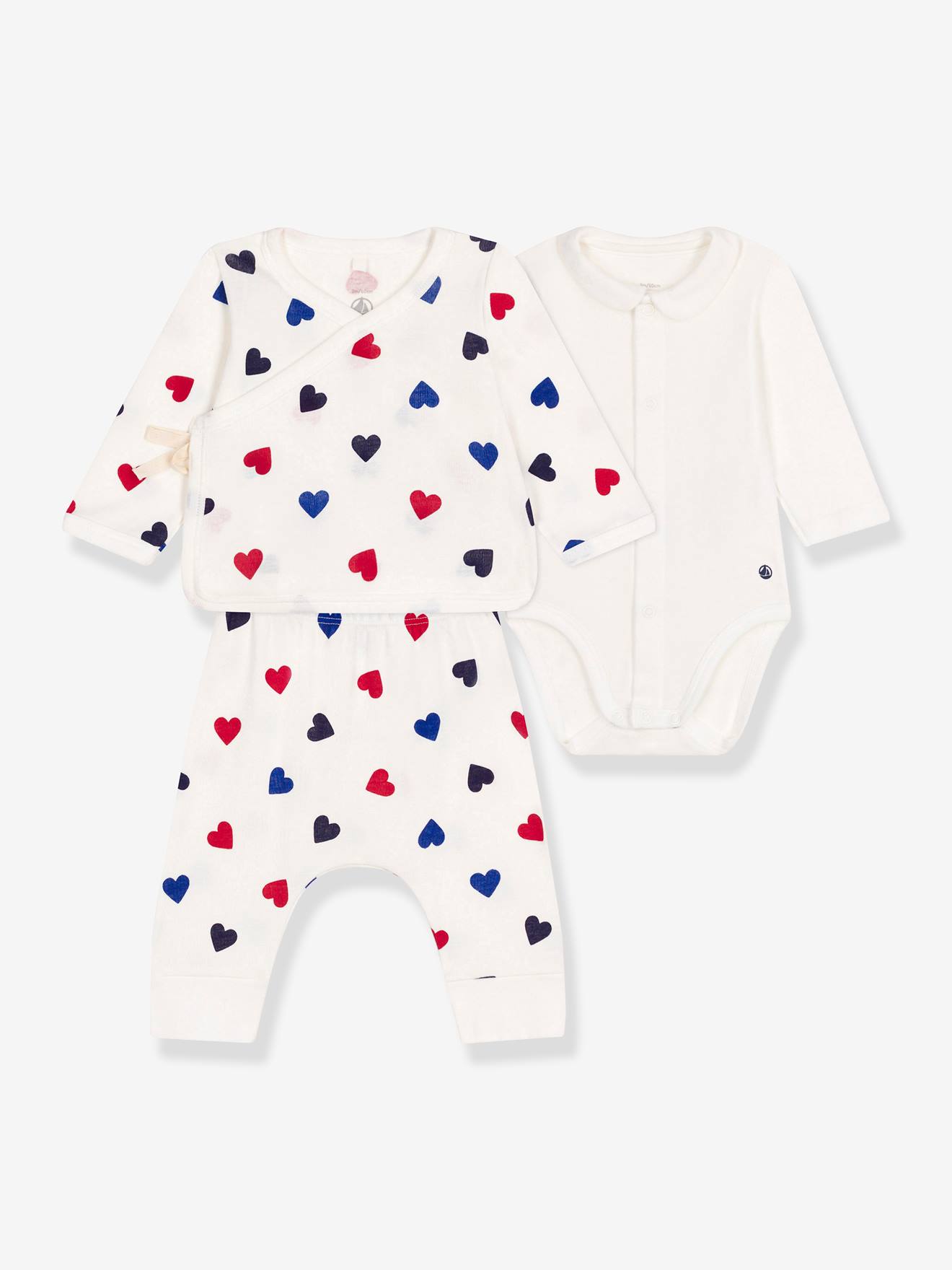 Ensemble 3 pièces bébé blanc