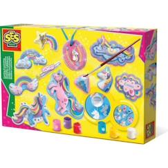 Jouet-SES CREATIVE - Moulage et peinture Licornes - Kit créatif pour enfants de plus de 5 ans