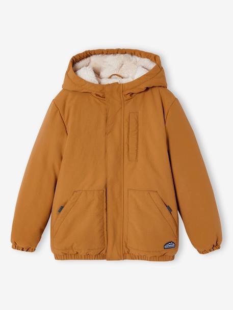 Garçon-Parka à capuche doublure fausse fourrure garçon