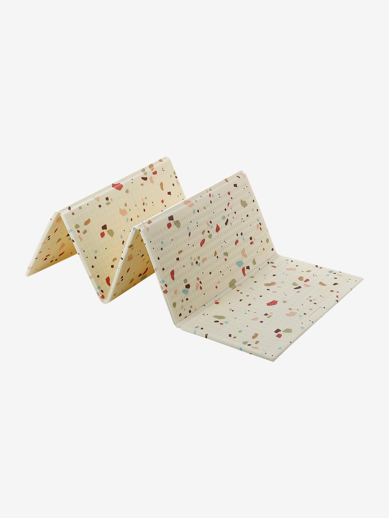 Grand tapis d'activités pliable terrazzo