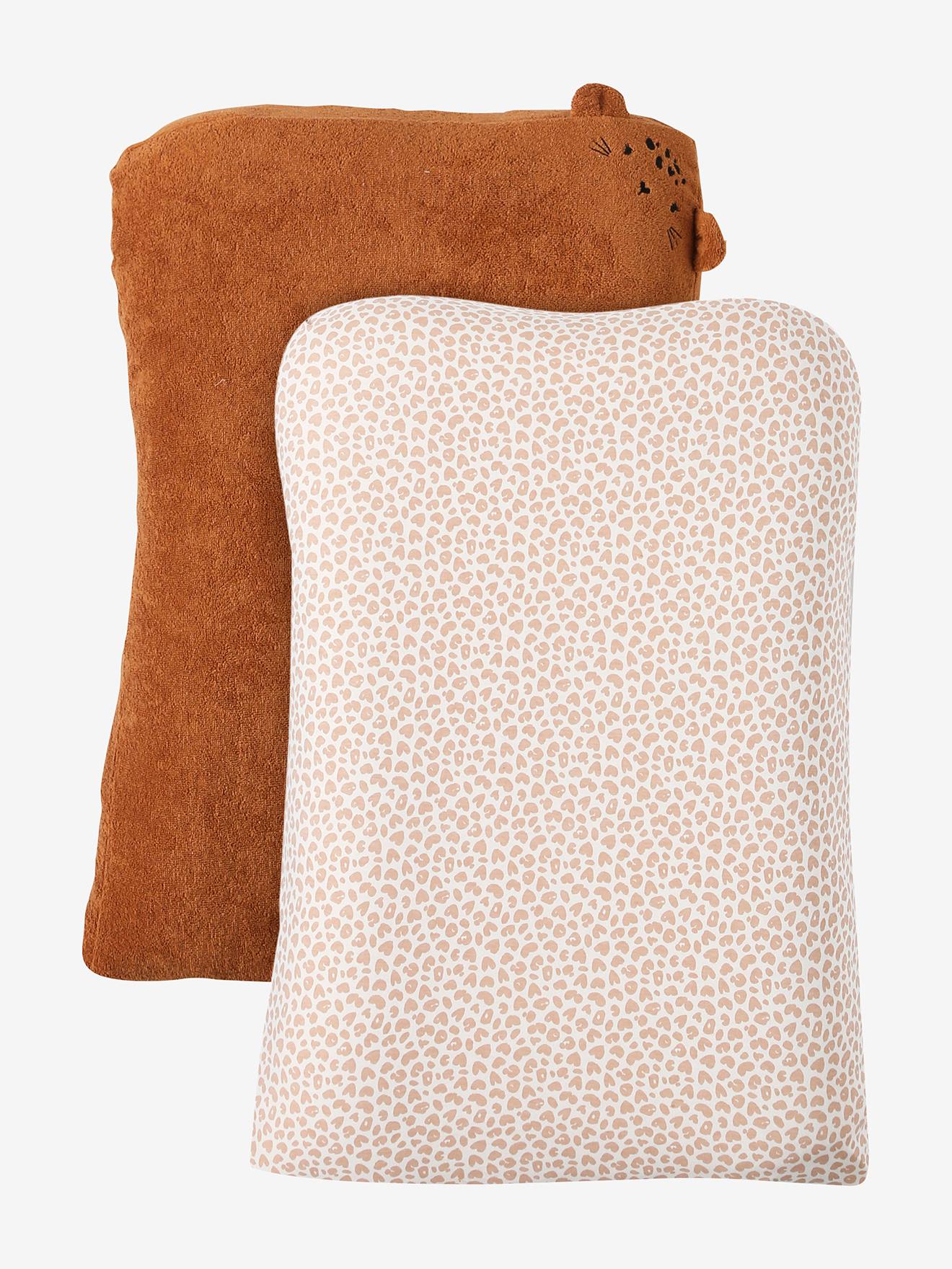 Lot de 2 housses de matelas à langer animaux lovely leo