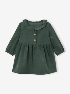 -Robe à collerette en velours milleraies bébé