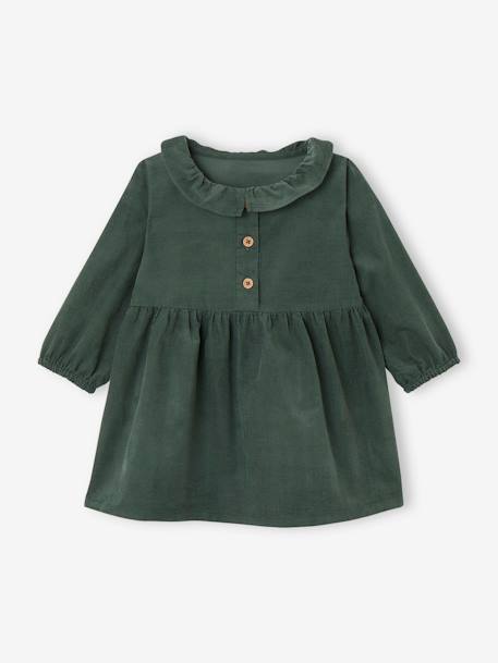 Bébé-Robe à collerette en velours milleraies bébé