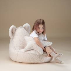 Chambre et rangement-Pouf enfant ourson bouclette DOUDOU CREAM WHITE