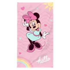 -Drap de plage imprimé 100% coton, DISNEY HOME MINNIE HELLO