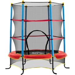 Jouet-Trampoline de jardin enfant - HOMCOM - Ø 165 cm - Rouge