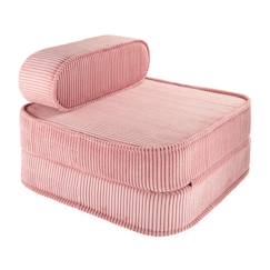 Chambre et rangement-Chauffeusse enfant velours côtelé FLIP PINK MOUSSE