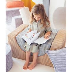 Chambre et rangement-Pouf enfant ludique velours côtelé RAINBOW BRUN SUGAR