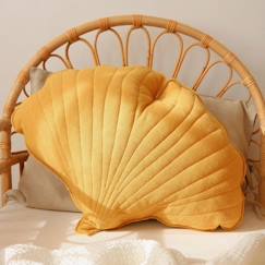 Linge de maison et décoration-Coussin feuille de Ginkgo en lin Moi Mili "Mango" - mango - 66 x 54 cm