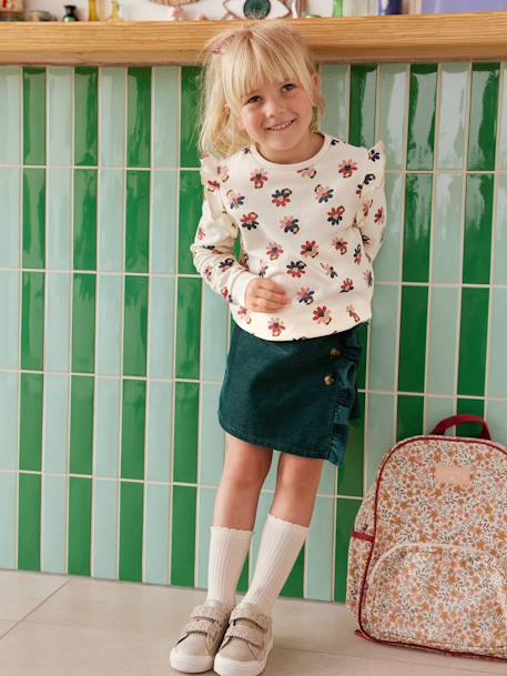 Fille-Jupe-short fille en velours effet portefeuille