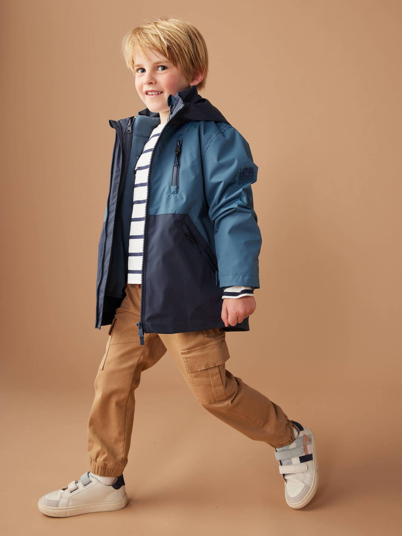Parka technique 3 en 1 garçon encre