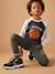 Pantalon garçon jogging sport en molleton lichen+marine 2 - vertbaudet enfant 