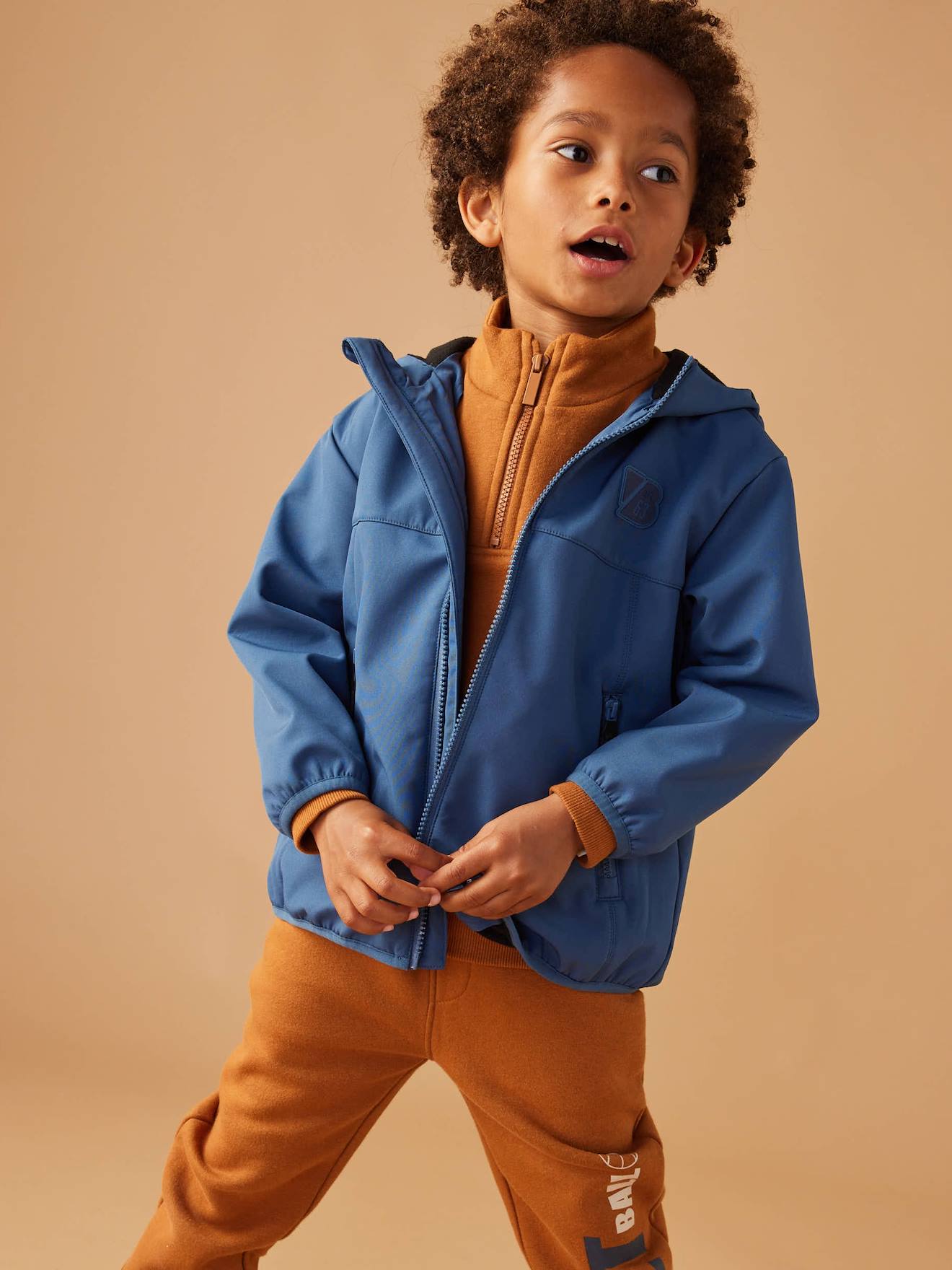 Veste de sport garçon polaire bleu