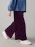 Pantalon fille large en velours anthracite+bleu grisé+blush+écru+kaki+marron+prune+rose 27 - vertbaudet enfant 