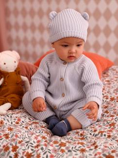 Ensemble bébé combinaison en tricot et bonnet à oreilles assorti  - vertbaudet enfant