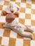 Pyjama bébé mixte velours animal personnalisable beige chiné+gris chiné 1 - vertbaudet enfant 