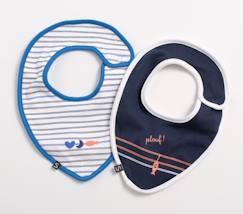 Puériculture-Bavoirs en coton marinière lot de 2 Baby Sailor