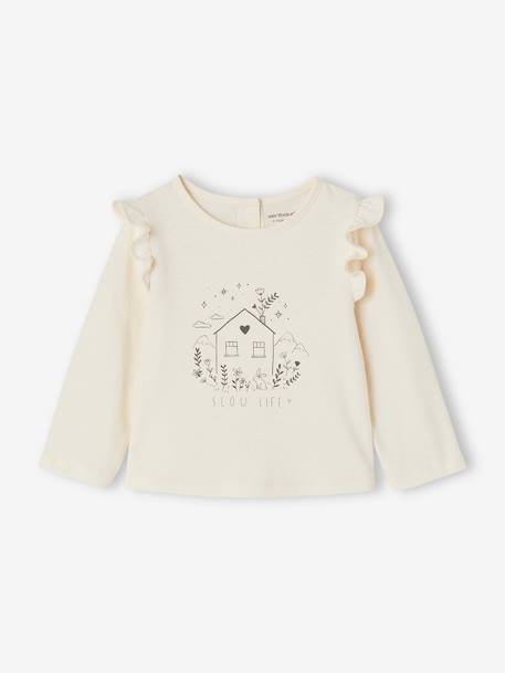 Bébé-T-shirt, sous-pull-T-shirt à volants imprimé bébé