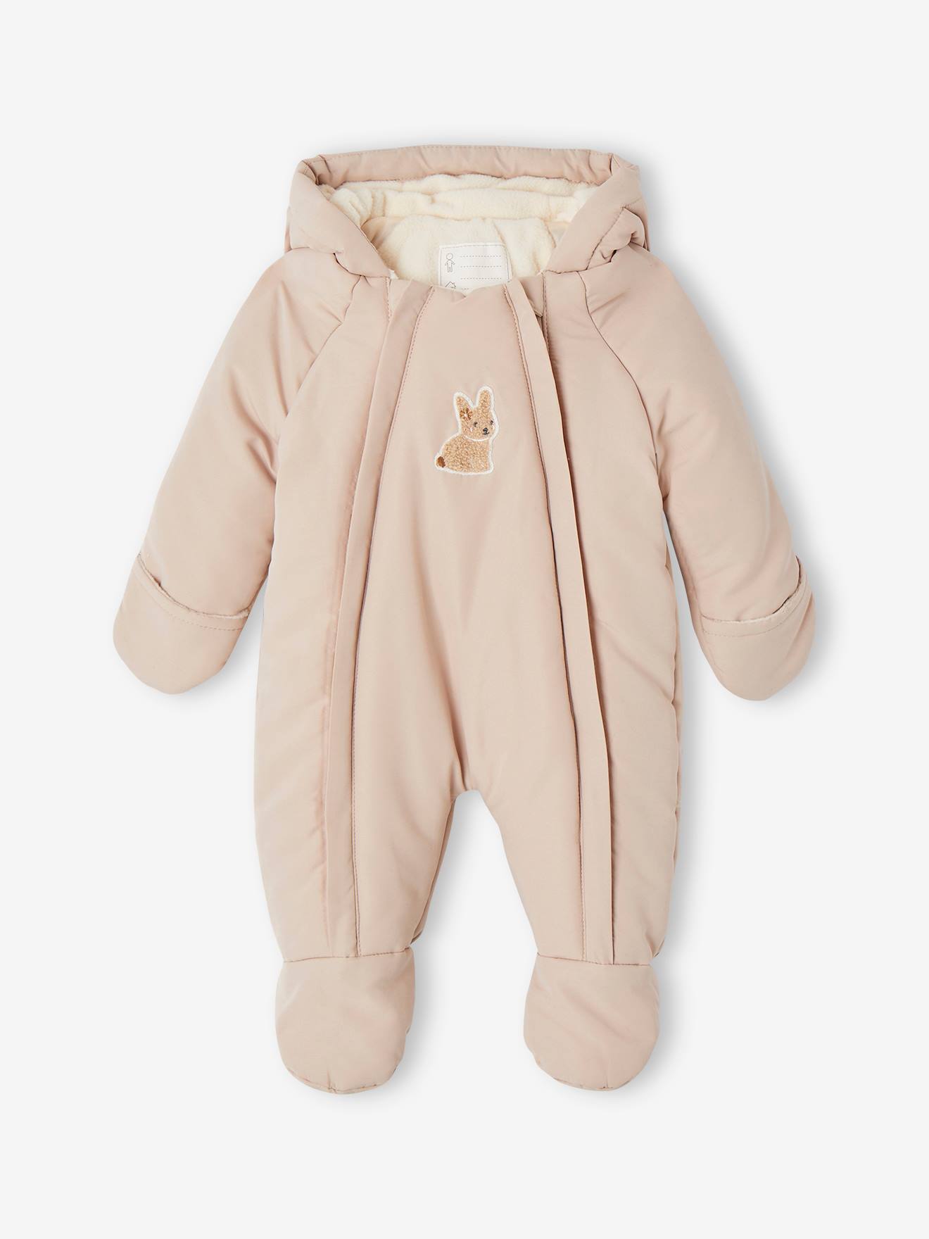 Combipilote Naissance Vertbaudet - Denim Imprimé Fleuri, Doublure Polaire, Très Chaud - 5