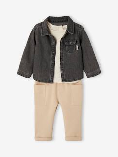 -Ensemble chemise + tee-shirt + pantalon Bébé