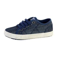 Chaussures-Basket Geox Enfant - GEOX - J Alonisso - Basse - Bleu - A lacets - Rond - Plat