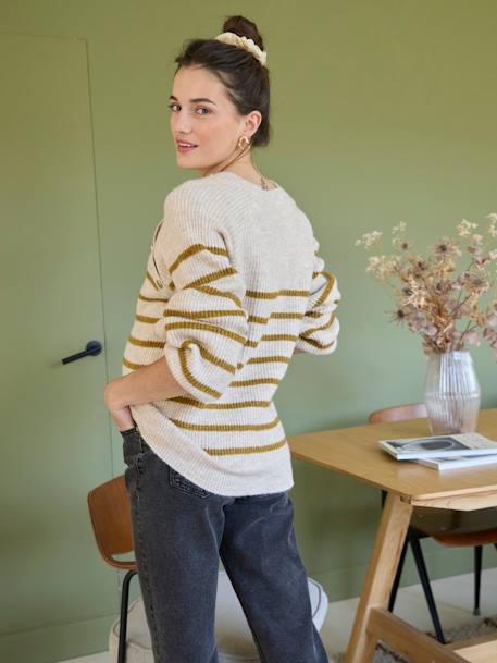 Sweat Grossesse Et Allaitement Vertbaudet - Marine, Taille 46/48, Manches Longues