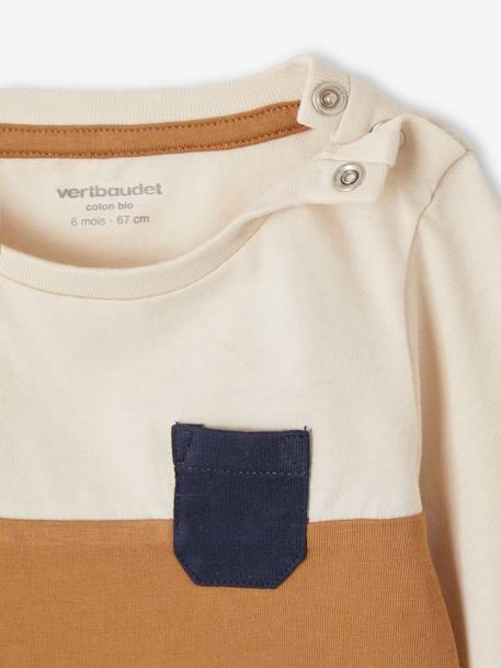 Vertbaudet T-shirt Bébé Color Block En Coton Bio - Acheter
