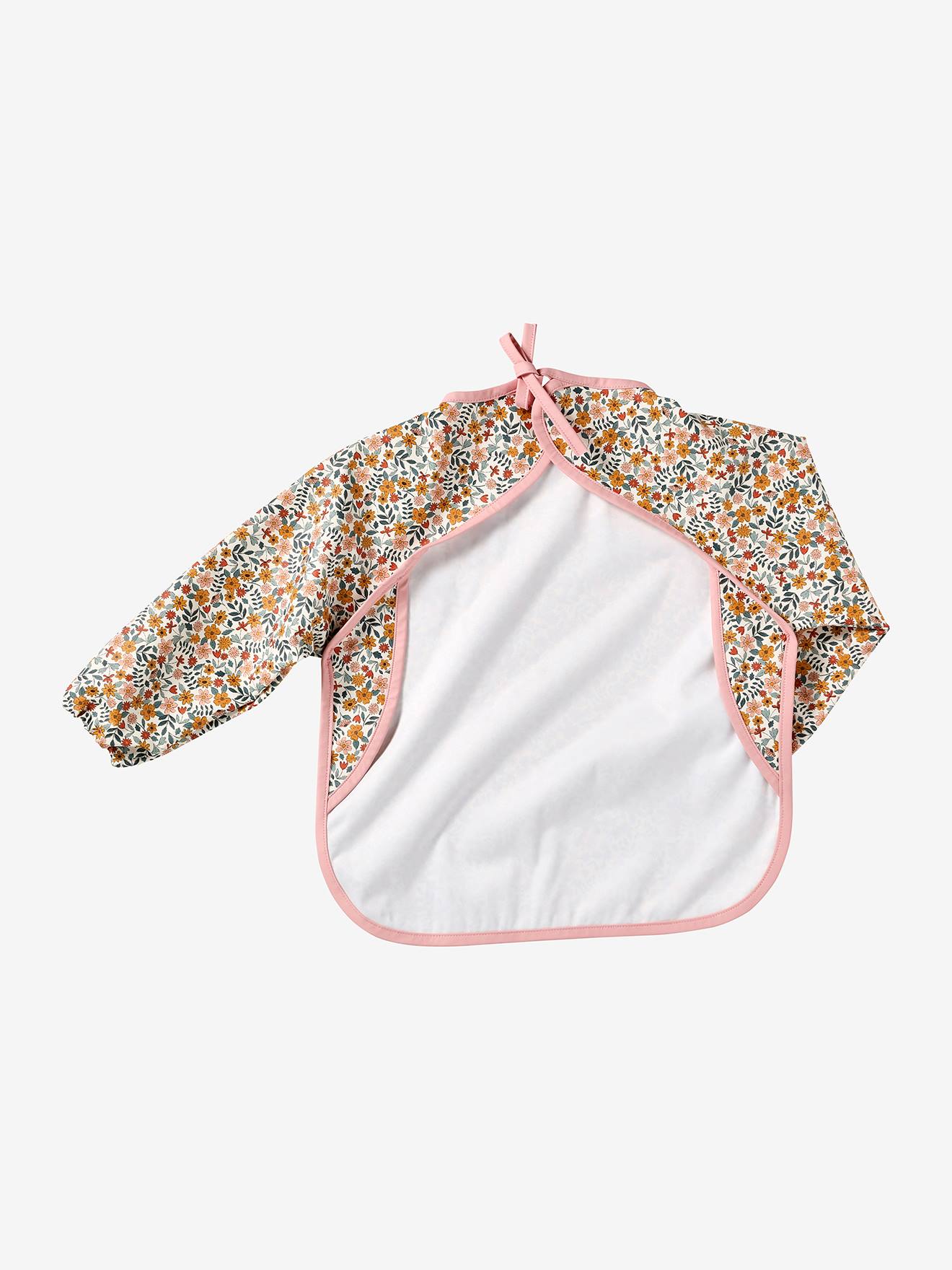 Bavoir tablier maternelle 3-5 ans imprimé fleuri (Vertbaudet) - Image 1