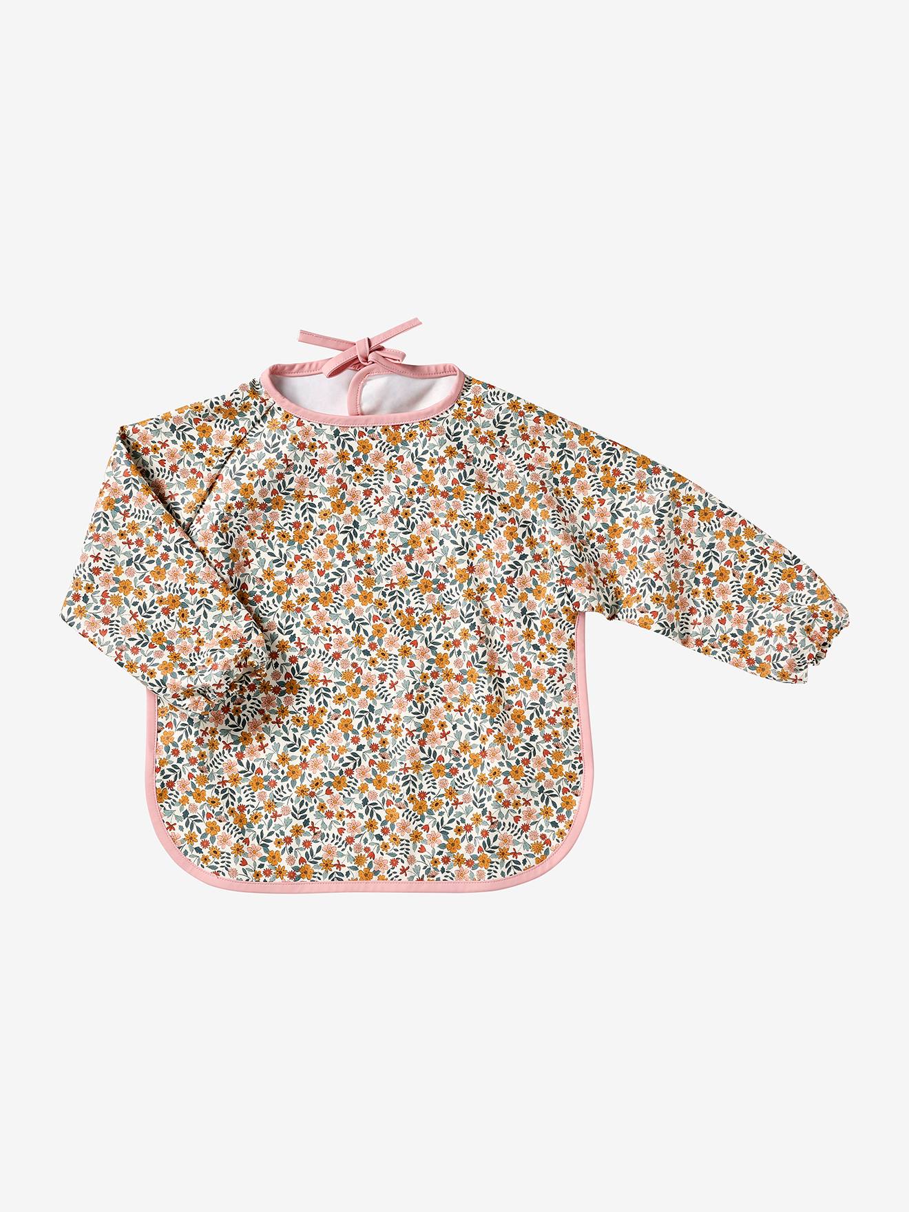 Bavoir tablier maternelle 3-5 ans imprimé fleuri