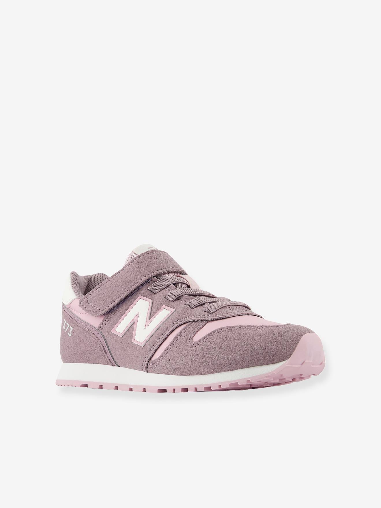 Baskets à lacets enfant YV373VQ2 rose clair uni avec decor