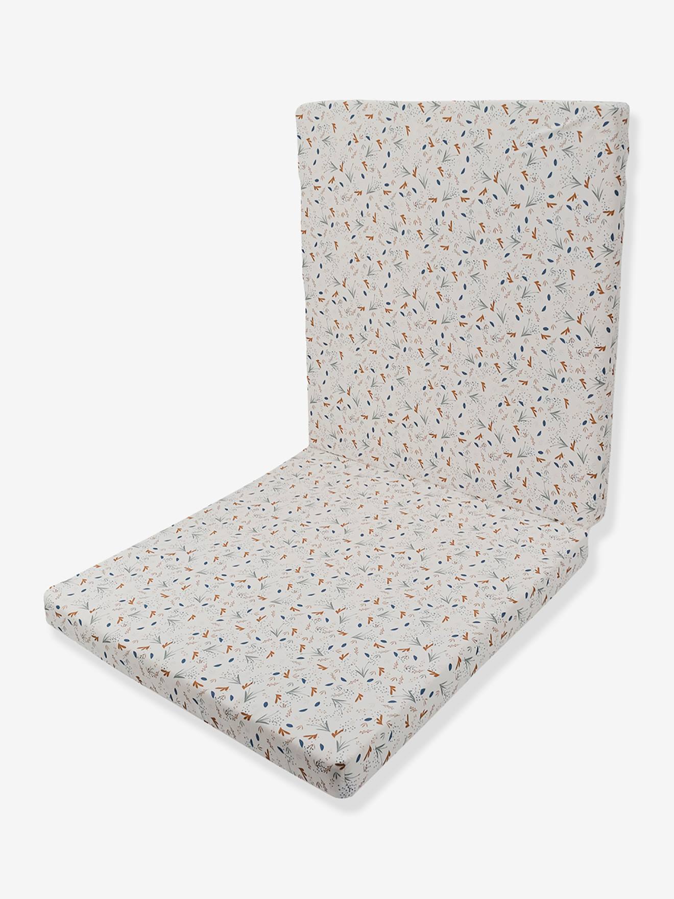Matelas pliant 2 volets Au fil de l'Eau bleu imprimé