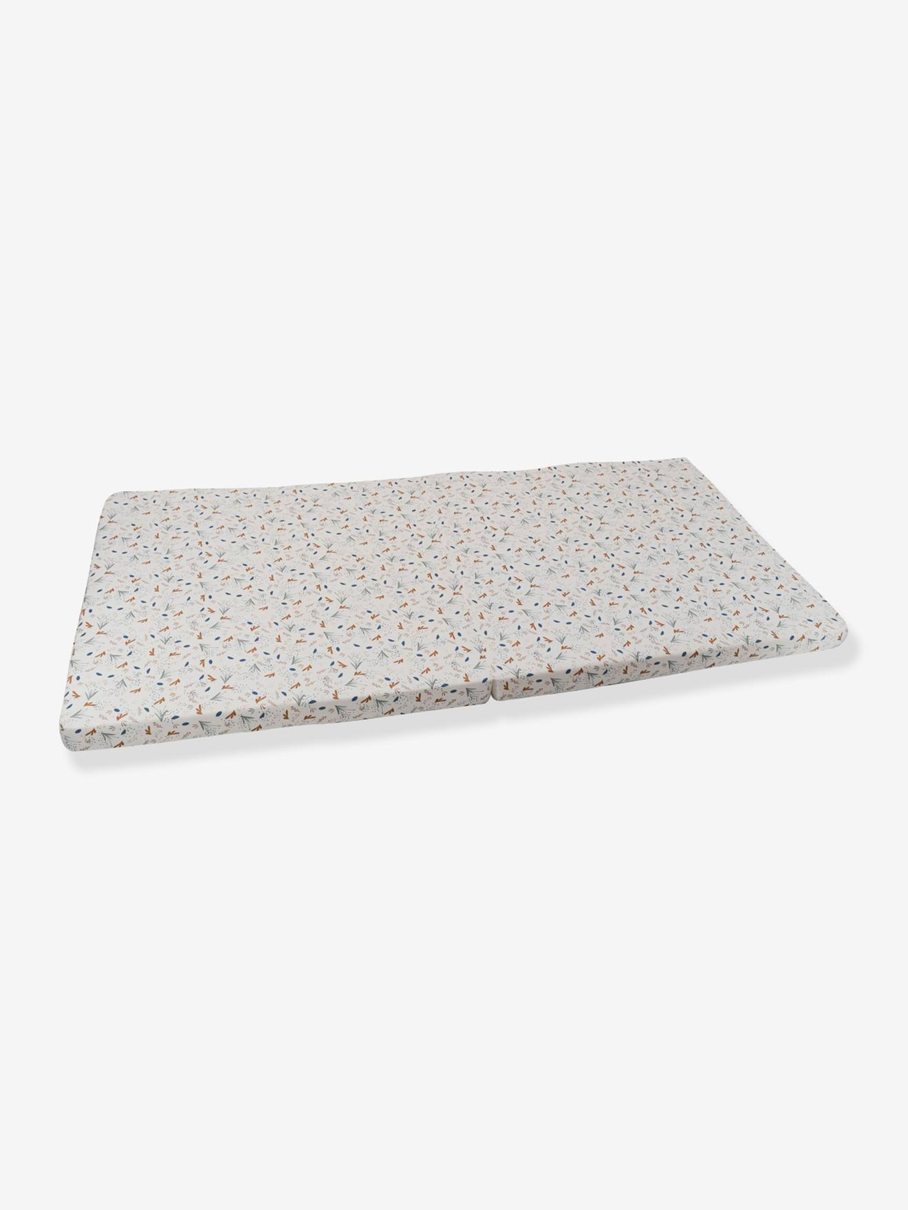 Matelas pliant 2 volets Au fil de l'Eau bleu imprimé (Dodo) - Image 1