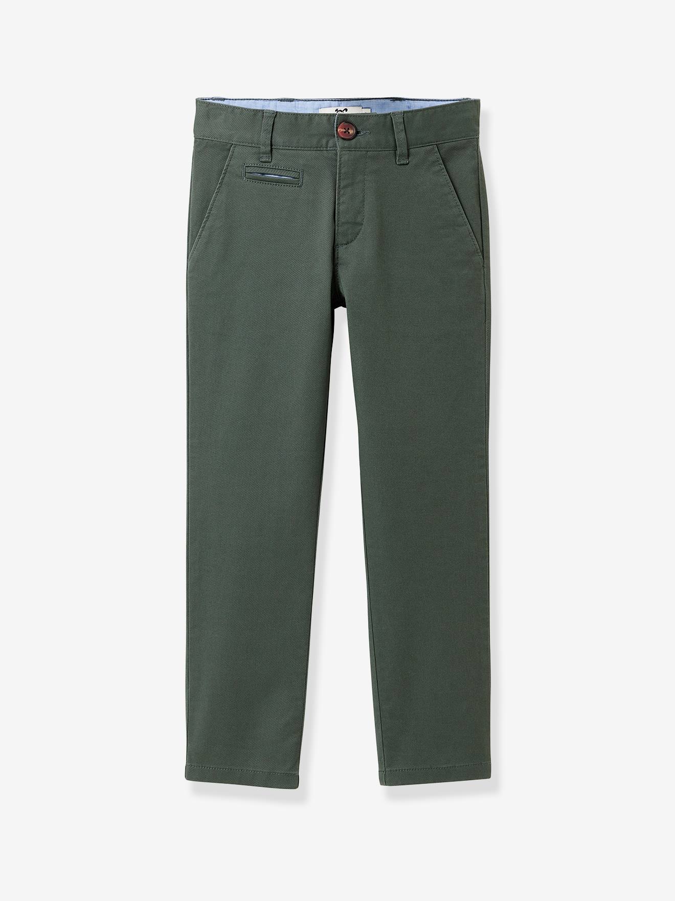 Pantalon chino garcon CYRILLUS vert Cyrillus