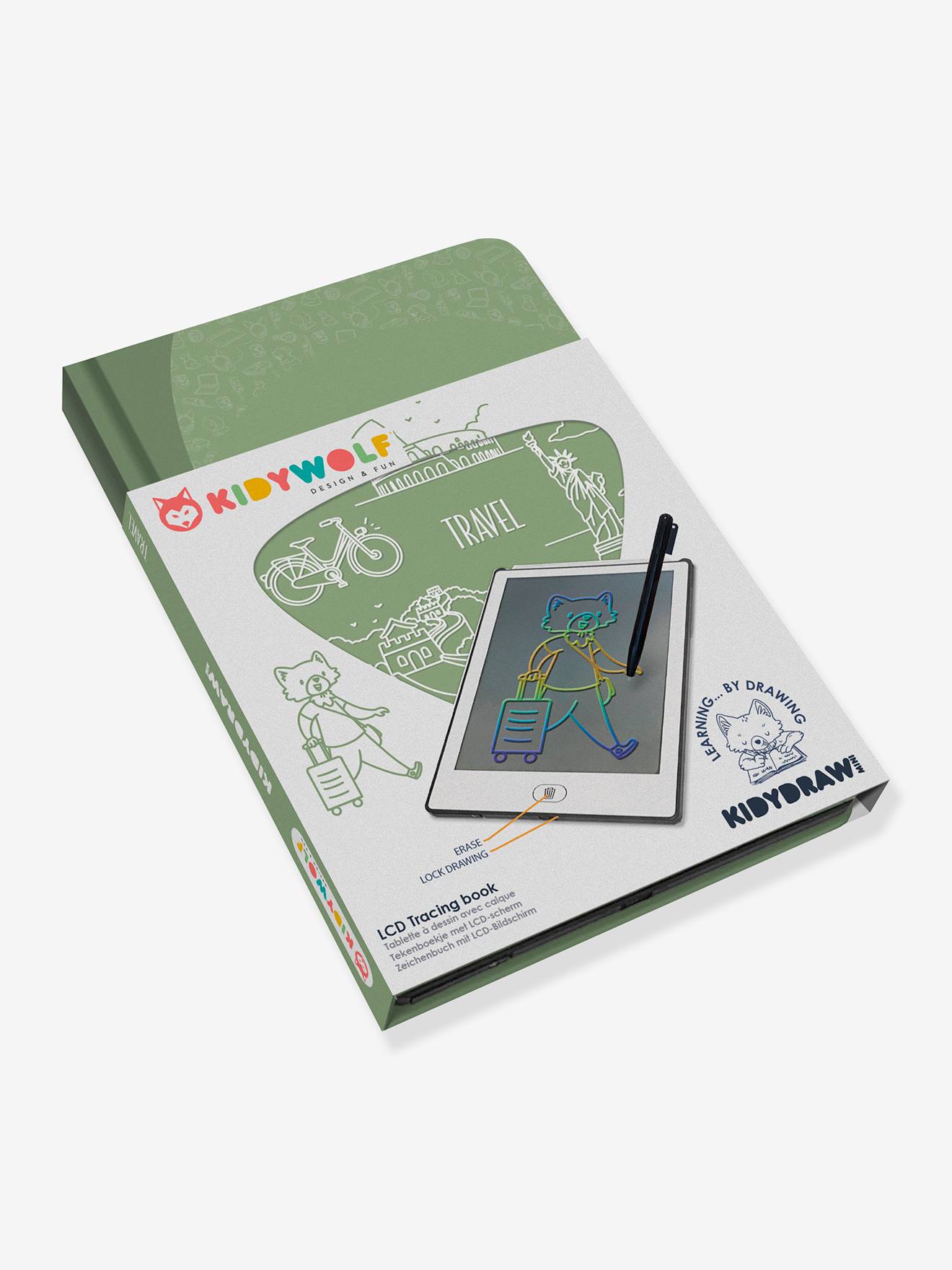 Tablette à dessin Kidydraw mini KIDYWOLF vert