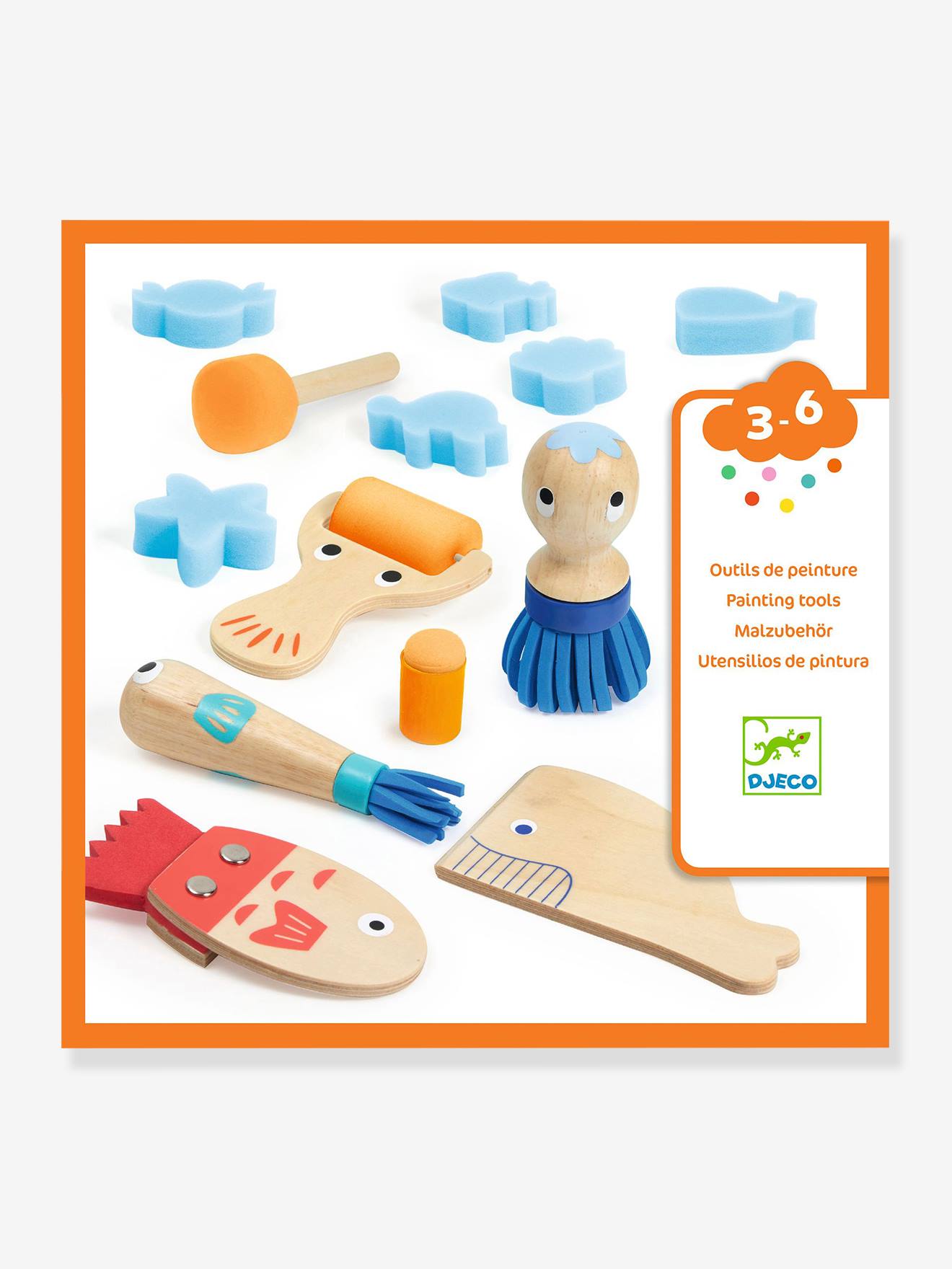 Curieux outils pour peindre DJECO orange