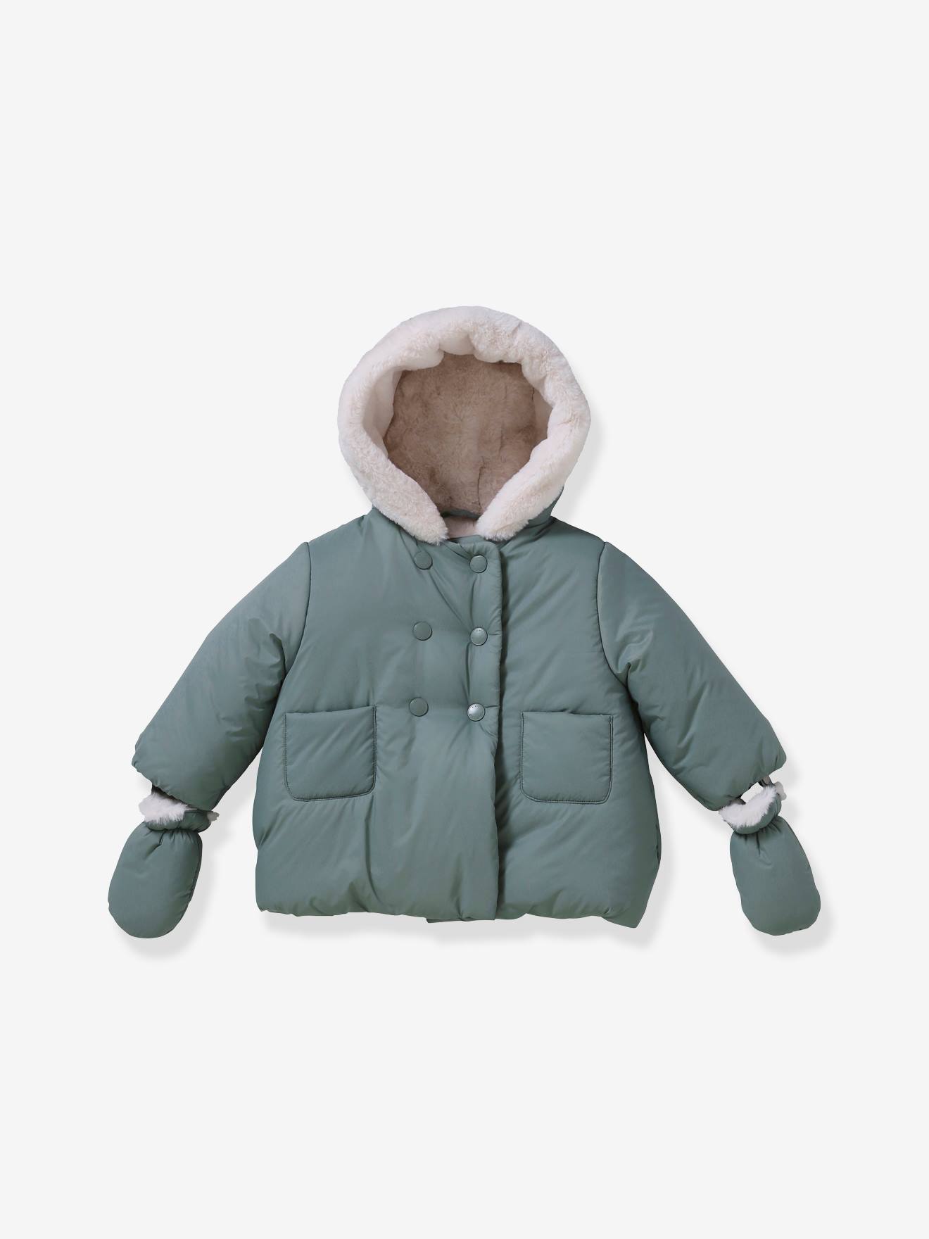 Doudoune doublée sherpa CYRILLUS vert