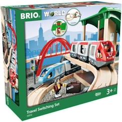 Jouet-Brio World Circuit Plateforme Voyageurs - Coffret complet 42 pièces - Circuit de train en bois - Ravensburger - Dès 3 ans - 33512