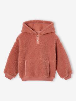 -Sweat à capuche en sherpa fille