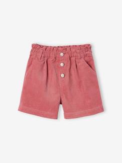 -Short en velours forme paperbag fille