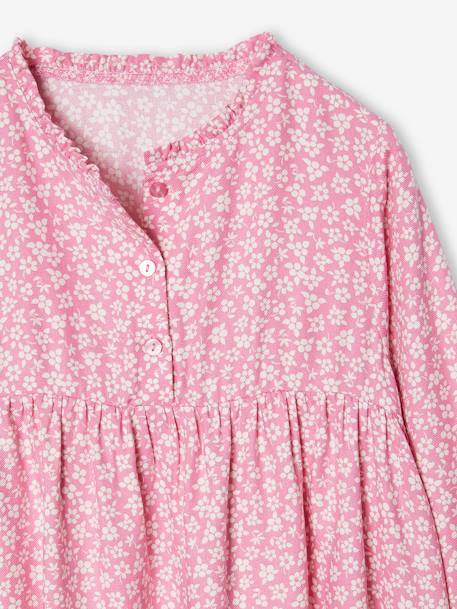 Robe motif all over ouverture boutonnée devant indigo+marine+vanille+vert sauge+vieux rose 15 - vertbaudet enfant 