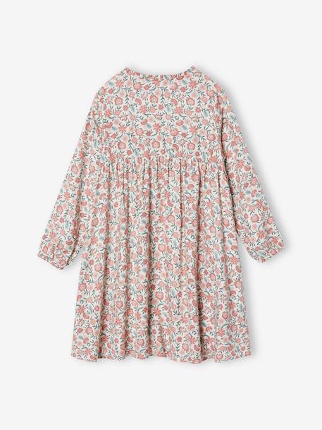 Robe motif all over ouverture boutonnée devant indigo+marine+vanille+vert sauge+vieux rose 8 - vertbaudet enfant 